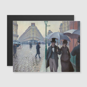 Magnétique Caillebotte - Rue de Paris Jour de Pluie Carte Mag