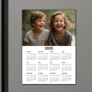 Magnétique Calendrier 2025 Moderne minimaliste Carte photo de