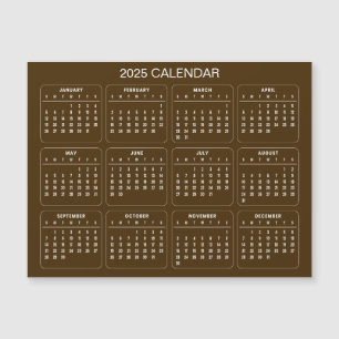 Magnétique Calendrier 2025 simple mais élégant   Carte magnét
