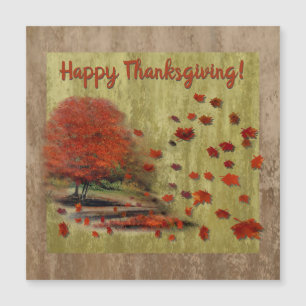 Magnétique Carte à puce Feuille en baisse de Thanksgiving