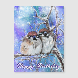 Magnétique Carte Anniversaire Couple Couple Couple En Peintur
