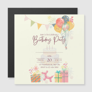 Magnétique Carte d'anniversaire confortable
