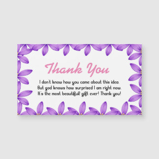 Magnétique Carte d'appréciation surprise Merci floral