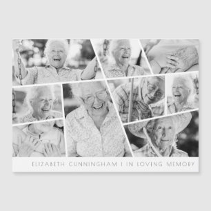 Magnétique Carte de collage photo Memorial Modern Simple Chic