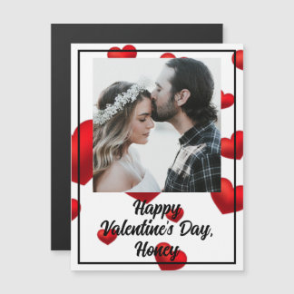 Magnétique Carte de la Saint-Valentin personnalisable avec ph