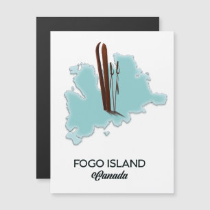 Magnétique Carte de l'île de Fogo Canada