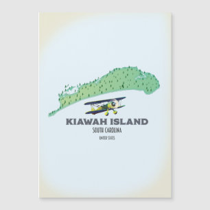 Magnétique Carte de l'île de Kiawah en Caroline du Sud aux Ét
