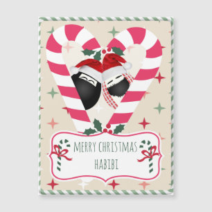 Magnétique Carte de Noël d'aimant du coeur HABIBI de