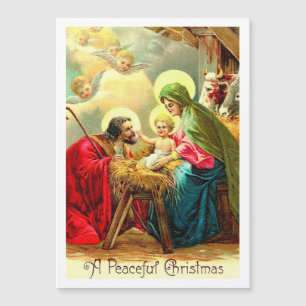Magnétique Carte de Noël de la Sainte Famille vintage