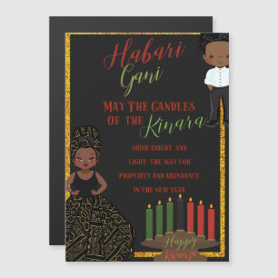 Magnétique Carte de Noël Habari Gani Kwanza