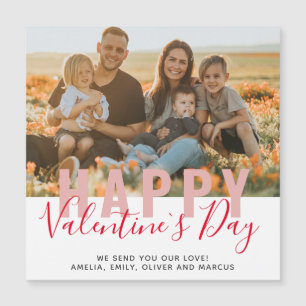 Magnétique Carte de photo de famille de la Saint-Valentin en