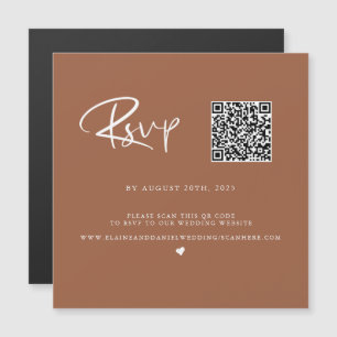 Magnétique Carte de réponse photo en terre cuite avec code QR