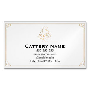 Magnétique Carte de visite aimantée pour élevage de chats Ben