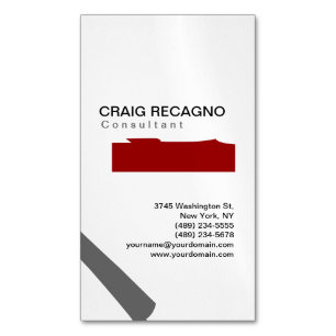 Magnétique Carte de visite blanc noir noir et tendance artist
