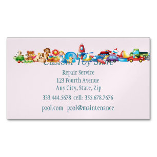 Magnétique Carte de visite Boutique de jouets personnalisé