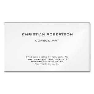Magnétique Carte de visite chic tendance noir blanc professio