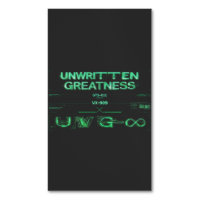 Carte de visite cyberpunk "Grandeur non écrite"