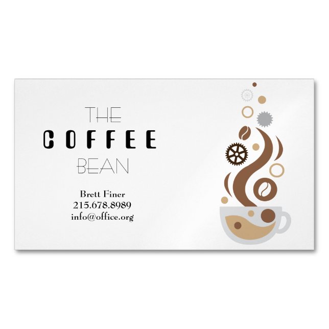 Magnétique Carte de visite de la technologie Coffee Bean (devant)