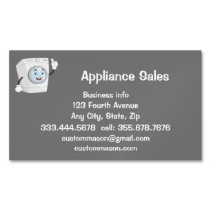 Magnétique Carte de visite de vente d'appliance personnalisé