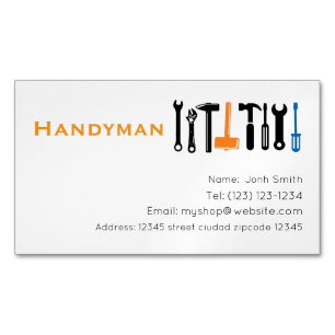 Magnétique carte de visite modifiable des services handiman