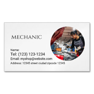 Magnétique carte de visite modifiable des services mécaniques