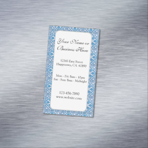 Magnétique Carte de visite personnalisé Motif bleu blanc Faux