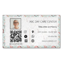 Carte de visite professionnelle avec photo personn