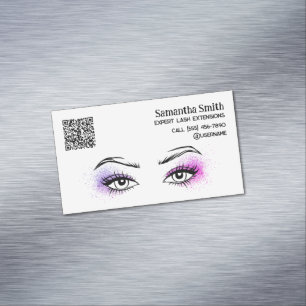 Magnétique Carte de visite QR personnalisé Lash Brow Tech