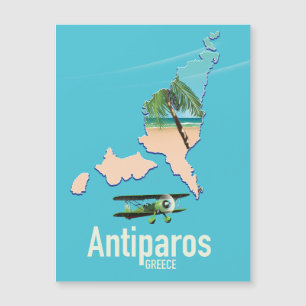 Magnétique Carte de voyage d'Antiparos Grèce