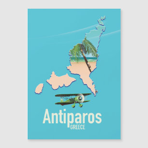 Magnétique Carte de voyage d'Antiparos Grèce