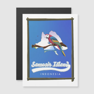 Magnétique Carte de voyage de Samosir Island Indonésie