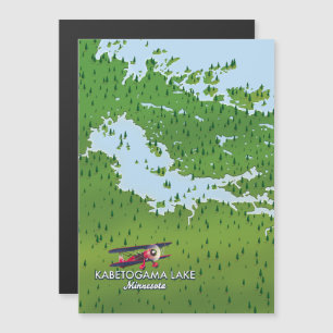 Magnétique Carte de voyage du lac Kabetogama, Minnesota, État