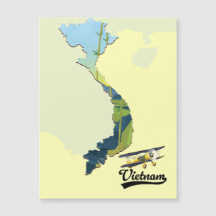 Magnétique Carte de voyage du Vietnam