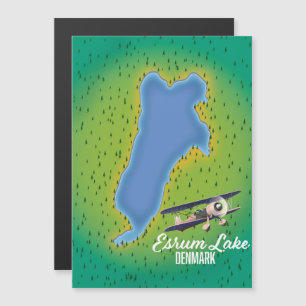 Magnétique Carte de voyage Esrum Lake Danemark