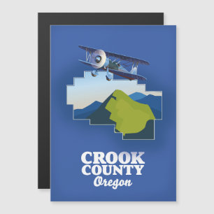 Magnétique Carte du comté de Crook en Oregon