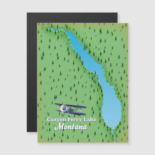 Magnétique Carte du lac Canyon Ferry Montana
