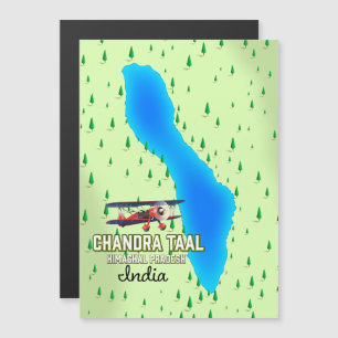 Magnétique Carte du lac indien de Chandra Taal Himachal Prade