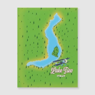 Magnétique Carte du lac Iseo Italie