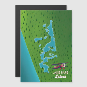 Magnétique Carte du lac Pape Lettonie