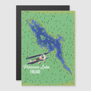 Magnétique Carte du lac Pielinen Finlande