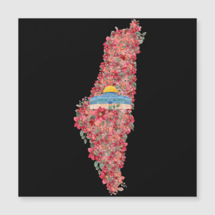 Magnétique Carte Floral Palestine Dôme de Rock al quads Cadea