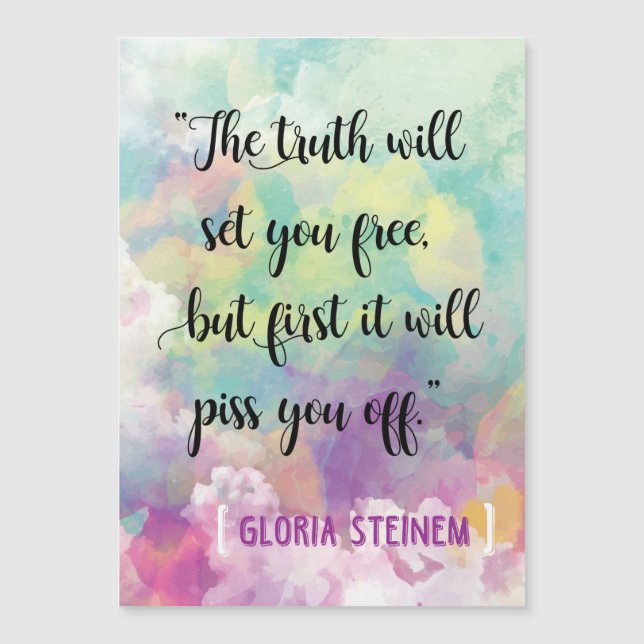 Magnétique Carte "La vérité..." (Devant)