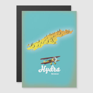 Magnétique Carte rétro de la grèce d'Hydra