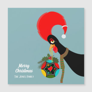 Magnétique Carte saint de Noël du coq portugais