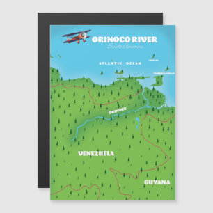 Magnétique Carte sud-américaine du fleuve Orinoco