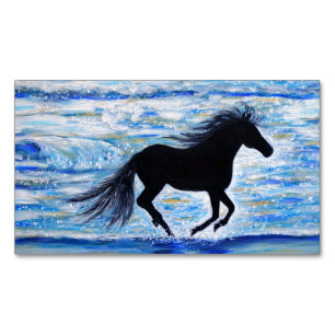Magnétique Cheval en liberté par le Carte de visite de mer