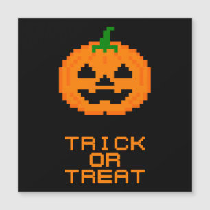Magnétique Citrouille HALLOWEEN - TRICK OU TRAITER Carte magn