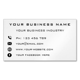 Magnétique Concevez votre propre modèle de carte de visite ma