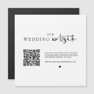 Magnétique Détails du Mariage de code QR Carte de boîtier mag