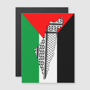 Magnétique Drapeau palestinien et carte avec Motif Keffiyeg
